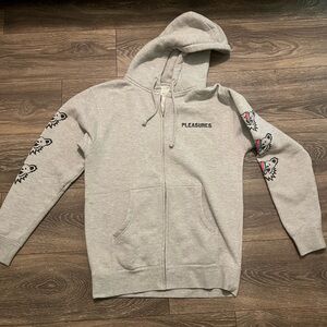 Pleasures x Grateful Dead grey zip-up hoodie